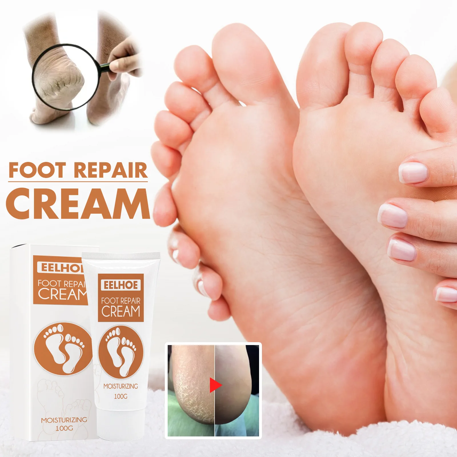 100g Foot Cream Softens Foot Dead Skin Exfoliating Calluses Foot Masks Dry and Cracked Heels Moisturizing Foot Cream