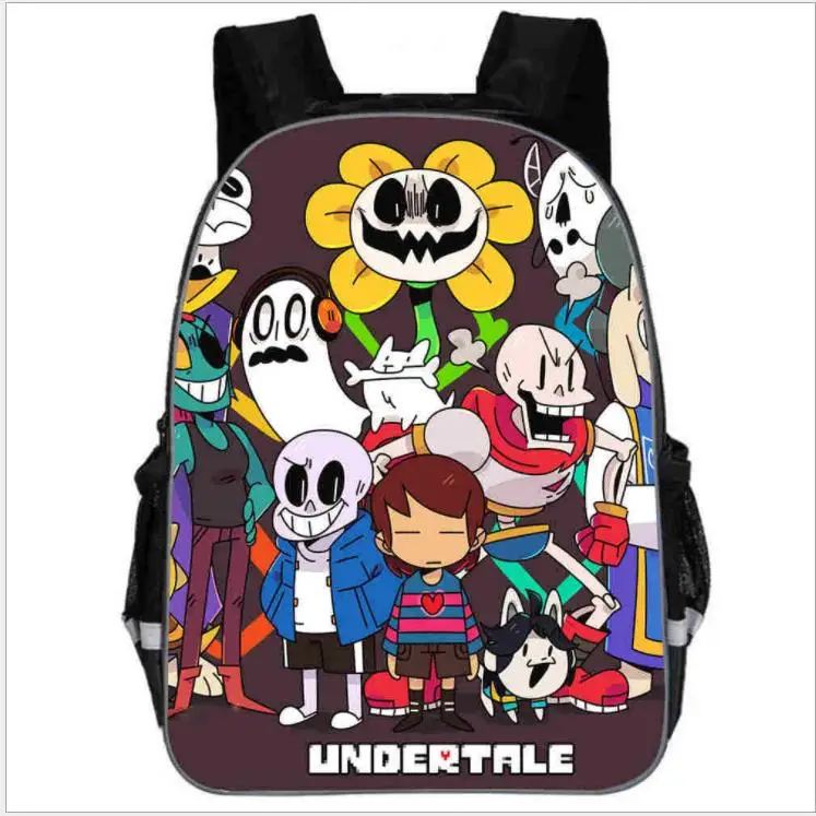 11/13 дюймов Аниме Undertale рюкзак для мальчиков и девочек Книга сумка детского сада