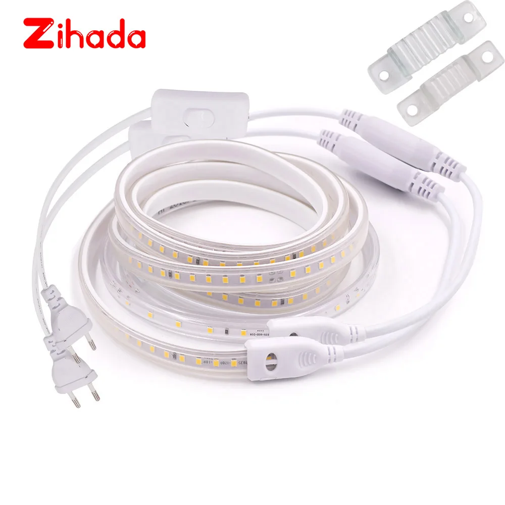 220 В 2835 Светодиодная лента водонепроницаемая высокая яркость теплый/белый 60