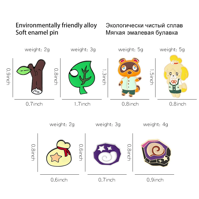 

Video Game Enamel Pins Tom Nook And Isabelle Lapel Pins Animal Brooches Game Jewelry Men Women Children Gift For Player