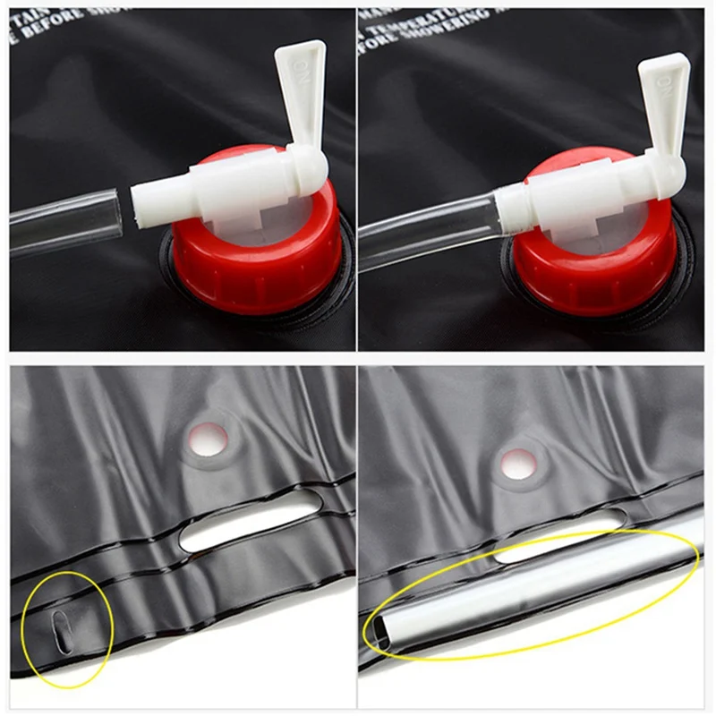 

20L Shower Bag Foldable Solar Energy Heated Bathing Shower Bag Outdoor Camping Travel Hiking Climbing BBQ Picnic Water Storage