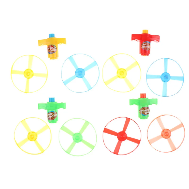 

1 pcs Plastic Gyroscopes Children's Toys Chains Flying Saucers and Flying Toys kid gifts high quality color random