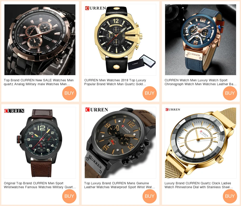 Top Brand CURREN Новые Роскошные Спортивные Часы Моды для Мужчин Кожа Календарь Часы для Мужчин Черный Мужской Часы Наручные Часы Мужские