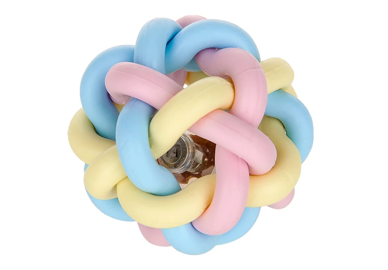 HOOPET Pet Puppy игрушки для кошек радужные красочные резиновые игрушки для игр интерактивный эластичный шарик товары для собак
