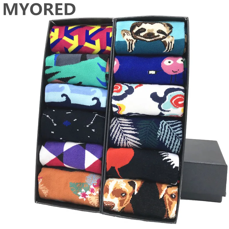 Мужские повседневные носки MYORED 12 пар/лот для деловых встреч вечеринки праздника
