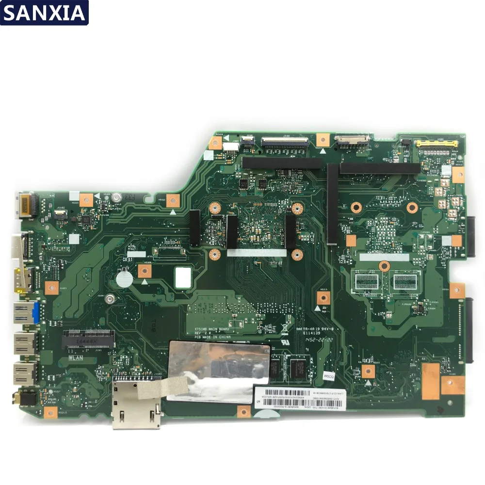 Материнская плата KEFU X751MA для ноутбука ASUS X751M X751 протестированная оригинальная