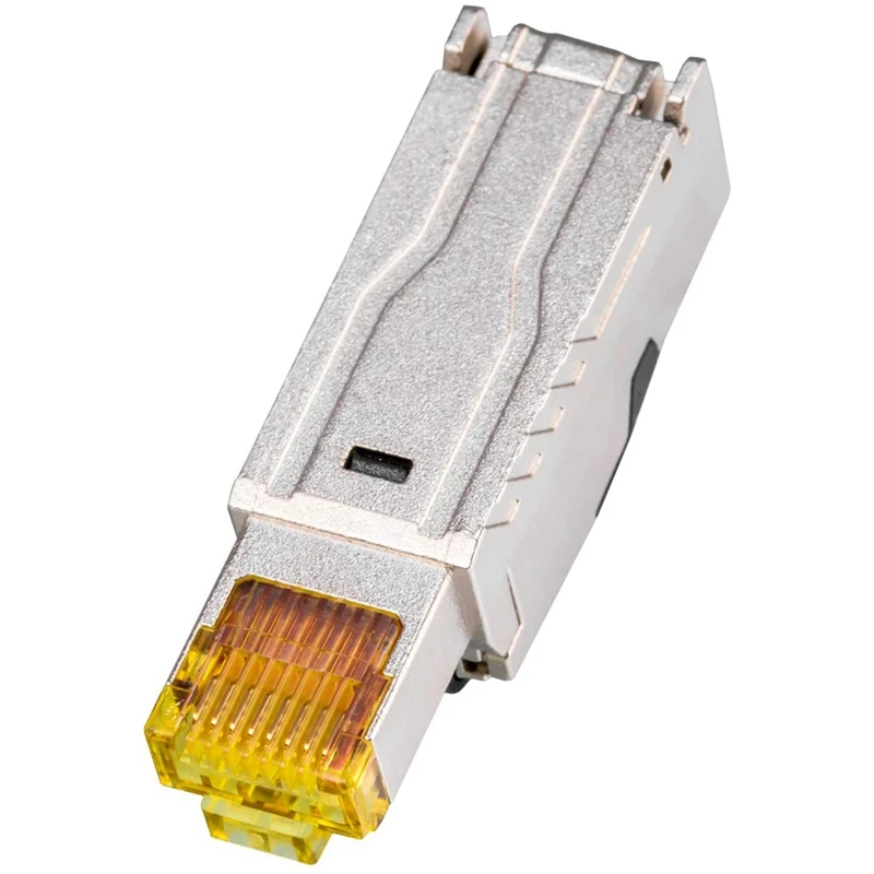 HOT-RJ45 CAT 8 1 сетевой штекер позолоченные контакты обжимной LAN гигабитный разъем для