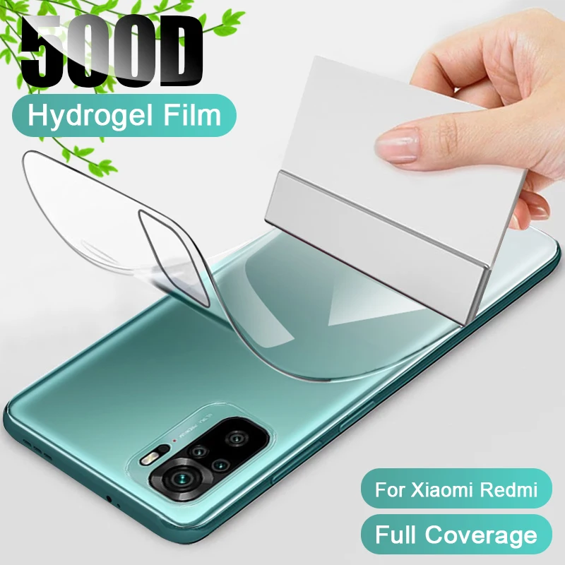 

Back Hydrogel Film For Xiaomi Redmi Note 10 S 8 7 K40 9 Pro MAX 9S 9T 9C Screen Protector For Poco F3 X3 Pro Nfc M3 Not-Glass