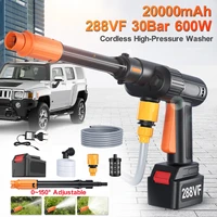 with 0 150%c2%b0nozzle 20000mah 30bar electric high pressure car wash water gun cleaner portable car washer washing machine