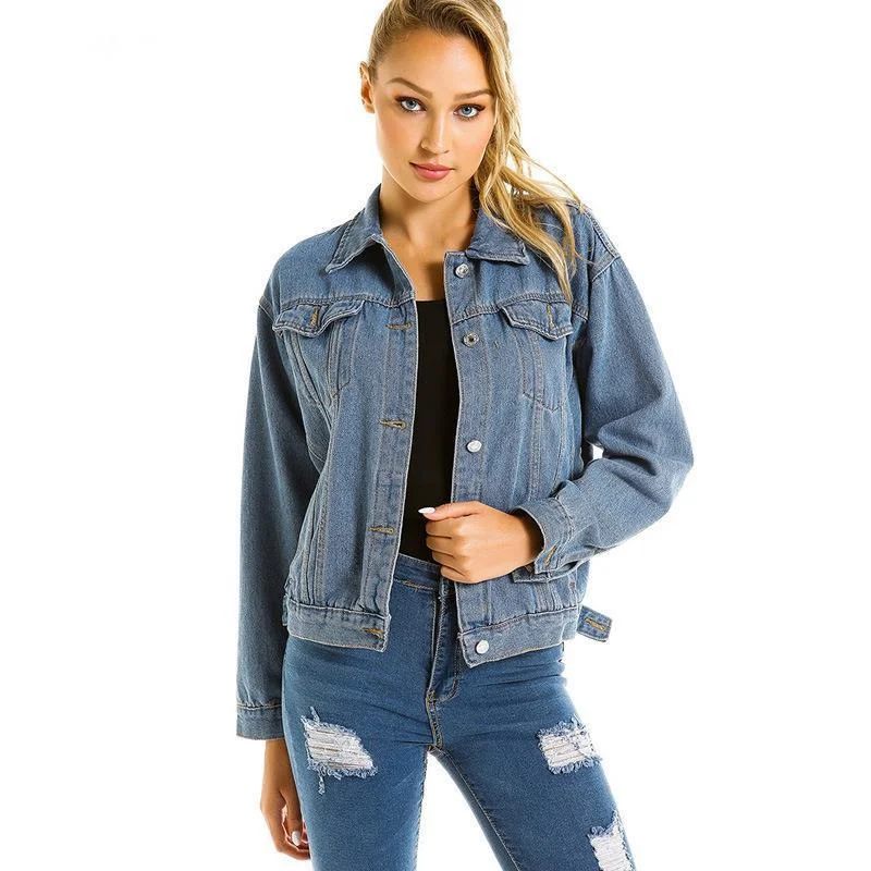 

2021Denim coat loose Denim women's Free shipping New Arrivals Fashion