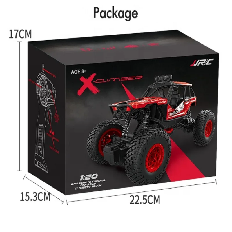Радиоуправляемый внедорожник JJRC Q66 1:20 2 4G 4WD Rock Crawler 4X4 RC автомобиль большой радиус