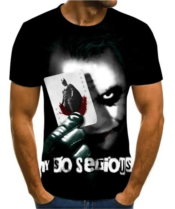 

3D T Shirt Men Joker Print O-neck Short Sleeve T-shirt Men/Women Harajuku Tops Tees Summer Casual Fashion Streetwear 3D Tshirt