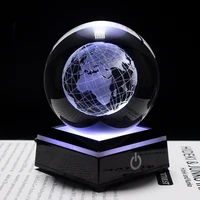8cm 3d earth laser engraved crystal ball solar system planet milky say galaxy globe glass sphere astronomy gift home decoration