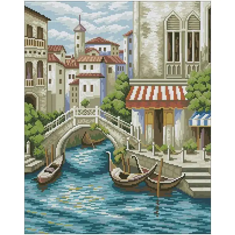 

Riverside scenery patterns Counted Cross Stitch 11CT 14CT DIY Cross Stitch Kits Embroidery Needlework Sets home decor