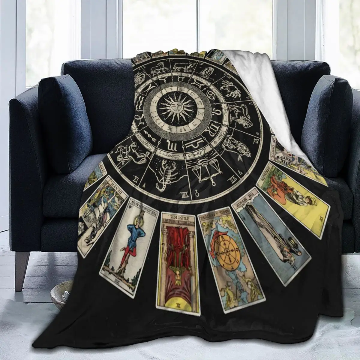 

Коралловое Флисовое одеяло с рисунком мандалы, таро, кораллового цвета