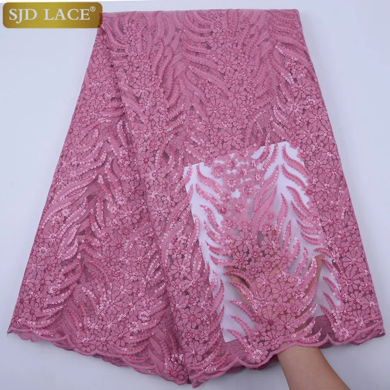 Французский Тюль кружевная ткань Высокое качество пайетки африканская сетчатая