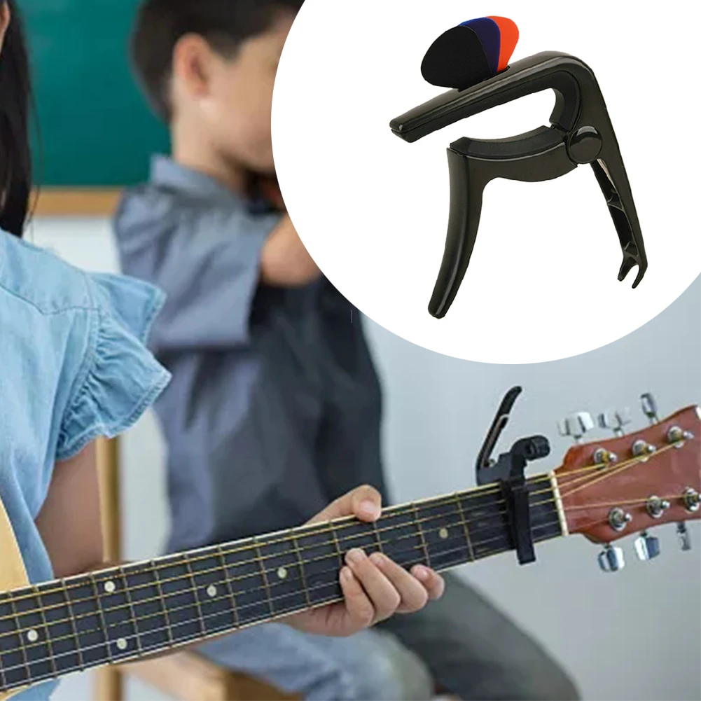 

Musical Instruments Banjos 3 In 1 Professional Accessories Stringed Gifts Guitar Capo Ukulele Bass Zinc Alloy With Picks