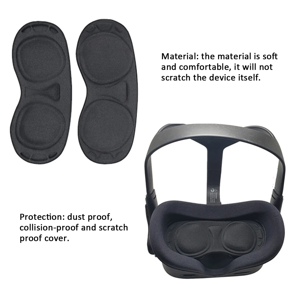 

Soft Black Easy Install Accessories Washable Lens Protective Cover Sleeve VR Glasses Dust Proof Reusable For Oculus Quest