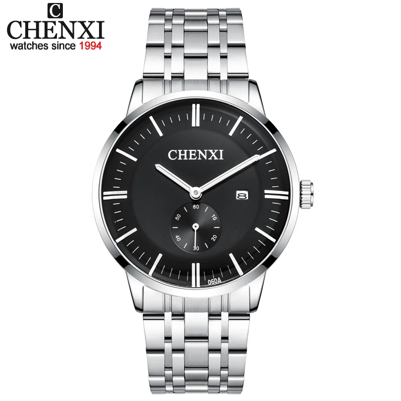 Часы наручные мужские кварцевые с браслетом из нержавеющей стали|watch neon|clock armclock