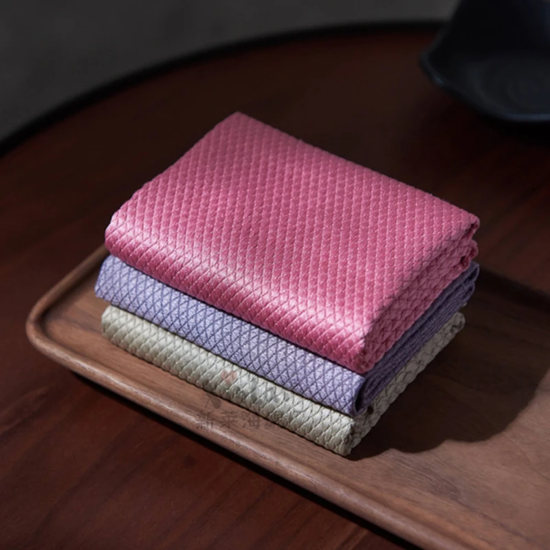 

10Pcs Kitchen Anti-Grease Wiping Rags Efficient Fish Scale Wipe Cloth Cleaning Cloth Home Washing Dish Cleaning Towel