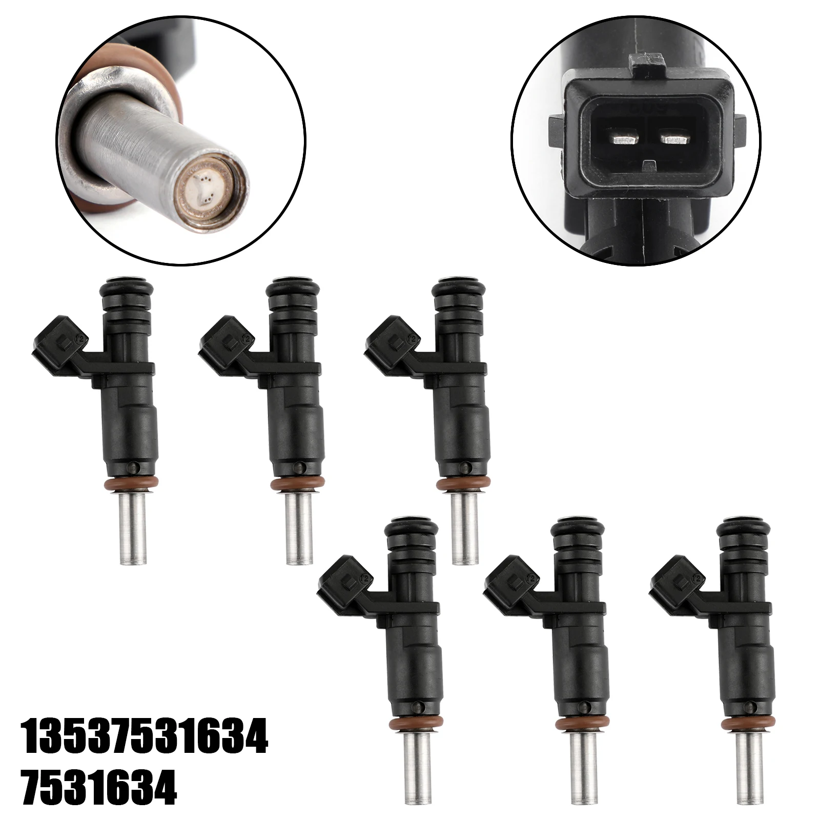 

Topteng 6PCS Fuel Injectors For BMW 128i 328i X3 X5 Z4 525i 2.0/2.5/3.0L 2006-2012 7531634 13537531634 FJ748 Car Parts