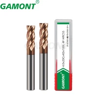 gamont milling cutter alloy coating tungsten steel tool cnc maching hrc55 endmill top milling cutter milling machine tools 3 0mm