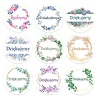 Круглая наклейка с цветочным принтом и надписью Thank You, 1,8 дюйма, наклейка s для праздников, вечеринок, свадеб, сувениров, наклейка s, упаковка, яркий стикер