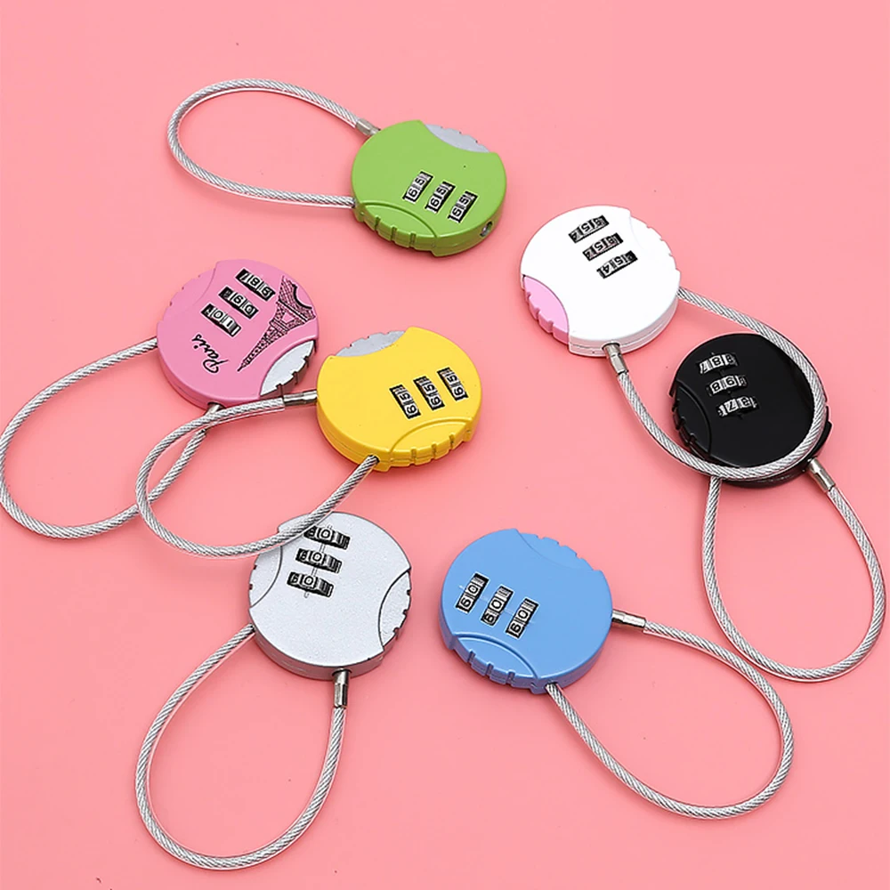 3-digit travel padlock tower password smart lock resettable safety luggage box hardware | Обустройство дома