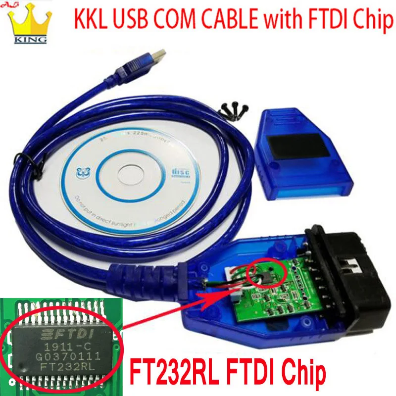 Кабель ForVag com kkl 409 1 кабель для Автосканера с FTDI автомобильный диагностический