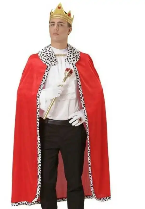 130cm אדום למבוגרים גלימת מלך נסיך גברים קוספליי קרנבל מסיבת ליל כל הקדושים תלבושות