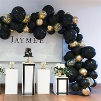 36 pcs 2021 new year balloon garland arch kit black gold chrome latex globos for birthday wedding bridal part suppies