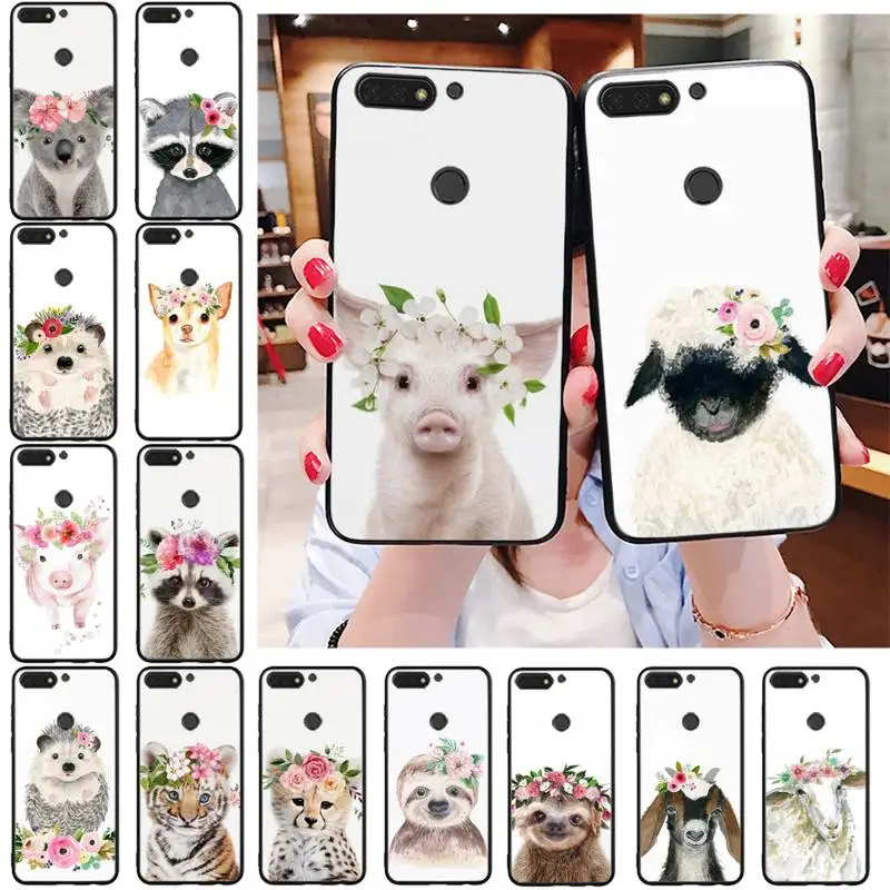 

Baby Animal Tiger Sheep Pig Phone Case For Huawei Honor 10X lite 7C 7A 8X 9X 8A 20lite 10lite 10i 8C 7X 8S 20S 9S 7S 9A Case