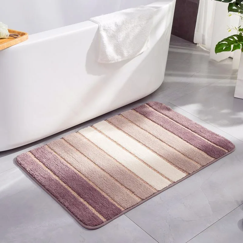 

Cotton Fiber Bath Mat Super Absorbent Bathroom Carpets Rugs Bathtub Floor Mat Doormat For Shower Room Toilet Bathroom