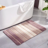 cotton fiber bath mat super absorbent bathroom carpets rugs bathtub floor mat doormat for shower room toilet bathroom