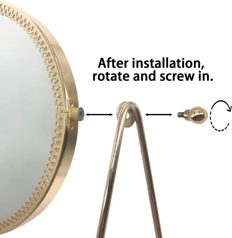 Винтажное металлическое косметическое зеркало Ins для макияжа подарок на день