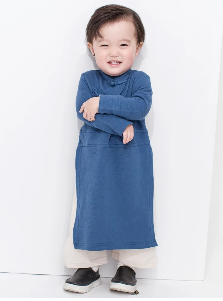 Китайская одежда традиционная Хань для младенцев девочек мальчиков комбинезон