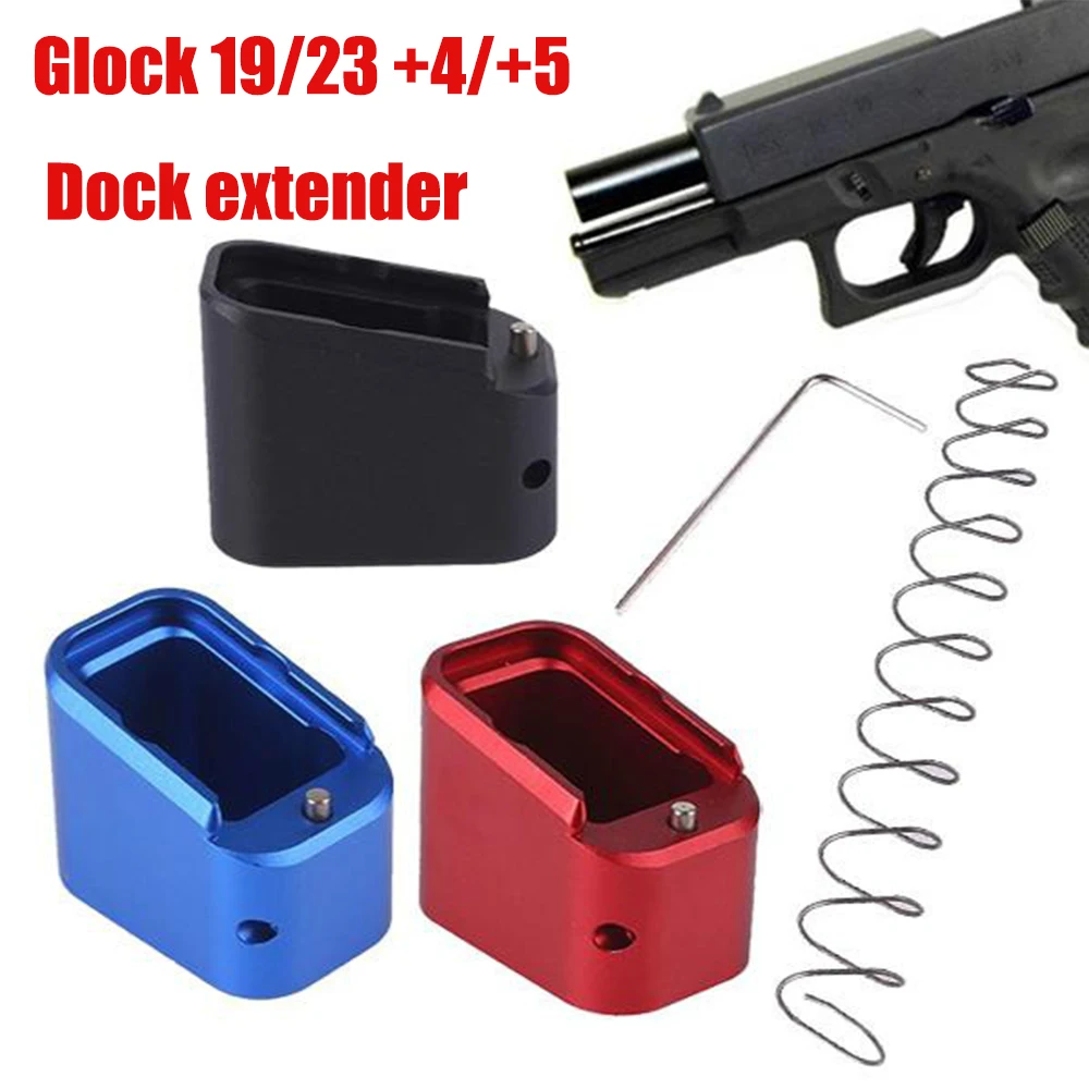 

Glock 19/23 +4/+5 Docking Station Airsoft Magazine Base Pad Kit Tactical Aluminum Alloy Magazine Extension Rod