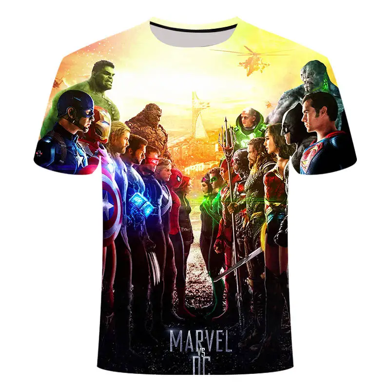 

Summer men's and women's clothing loose and comfortable short-sleeved 3D printed T-shirt-cool movie character pattern