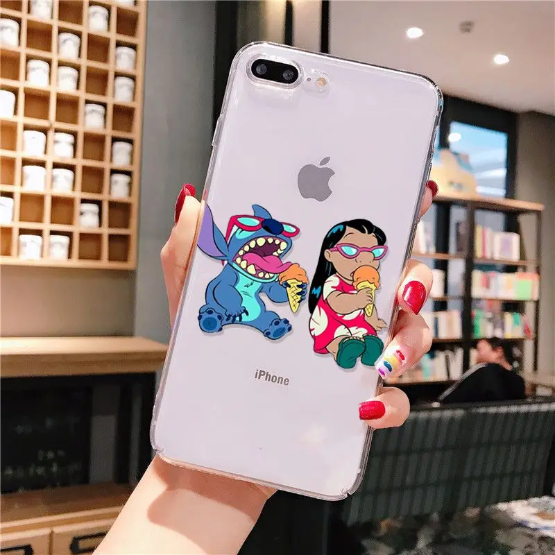 Yinuoda Lilo Ститч прозрачный ТПУ Мягкий силиконовый чехол для телефона iPhone 8 7 6 6S Plus X XS