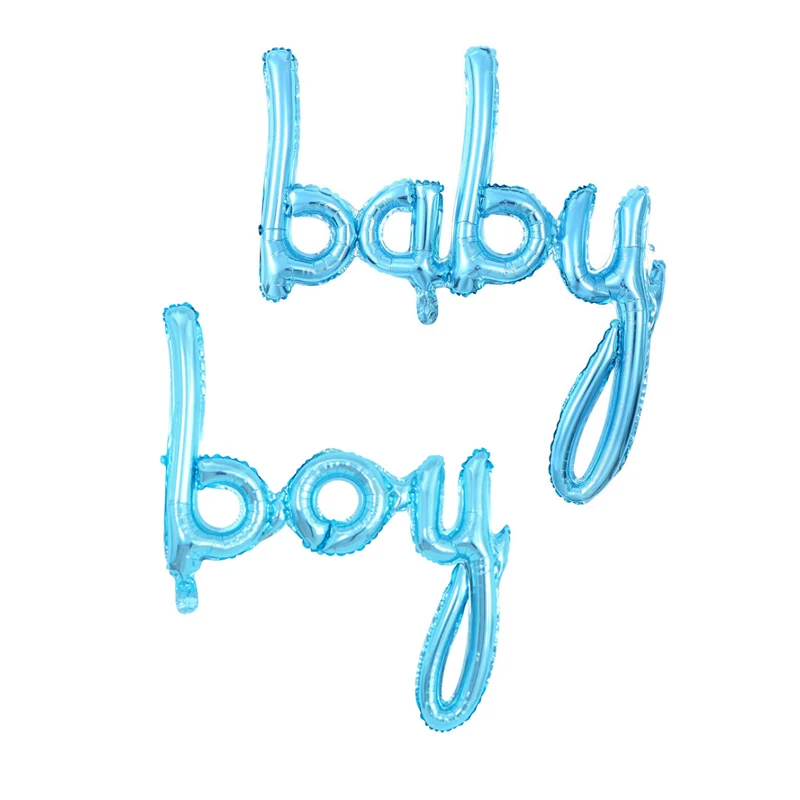 

2pcs/lot Baby Letter Foil Balloon Happy Birthday Party Decoration Baby Girl&Boy Foil Balloons Baby Gender Reveal Party Balloon