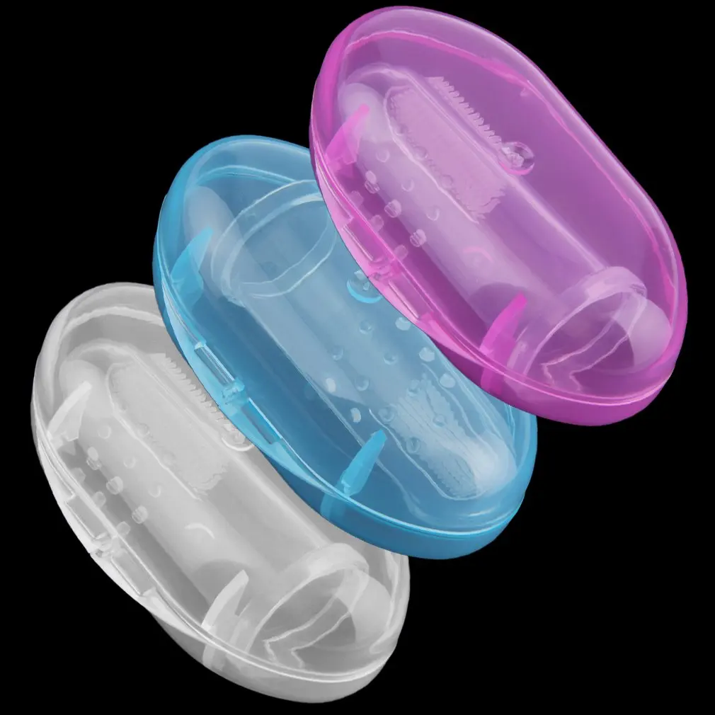 Детская Мягкая Силиконовая зубная щетка на палец резиновый Массажер для зубов в