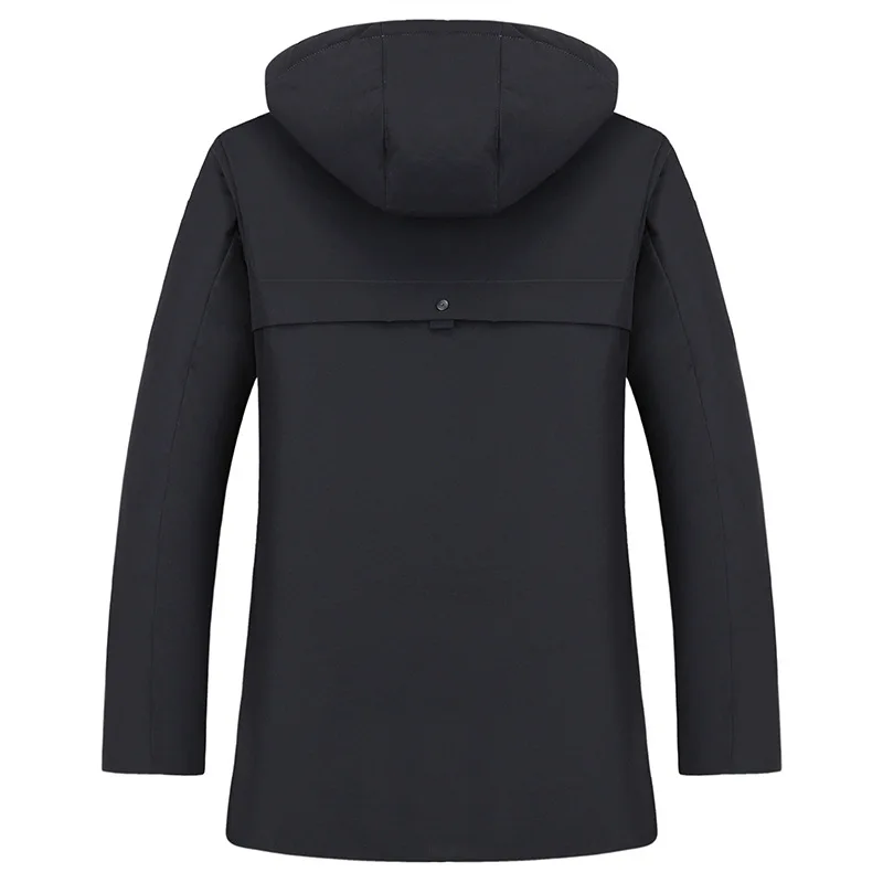 

Middle aged and old men's new winter hooded cotton padded clothes fat plus size warm cotton padded clothes thickened dad's