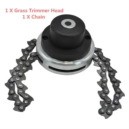 1 set Head and chain Газонокосилка, триммерная головка, многофункциональная прочная цепь, триммер для травы, кусторез для газонокосилки, садовый инструмент - Цвет: 1 set Head and chain