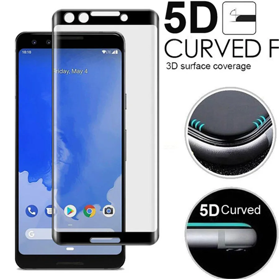 3D изогнутое стекло для Google Pixel 3XL 2 Защита экрана размера XL ультра тонкое 9H полное