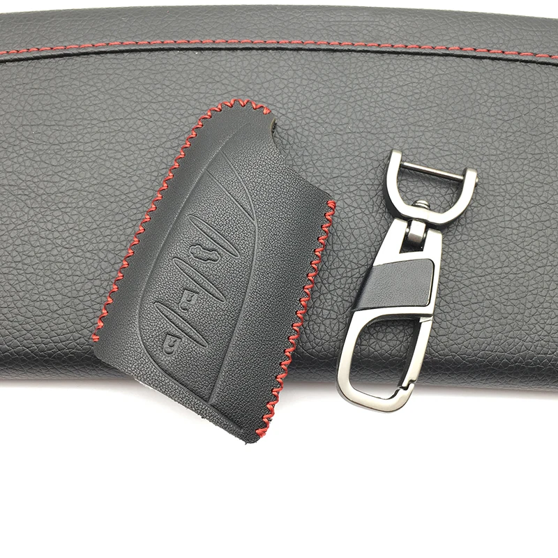 Модный стильный кожаный смарт-чехол для автомобильного ключа с верхним слоем 100%