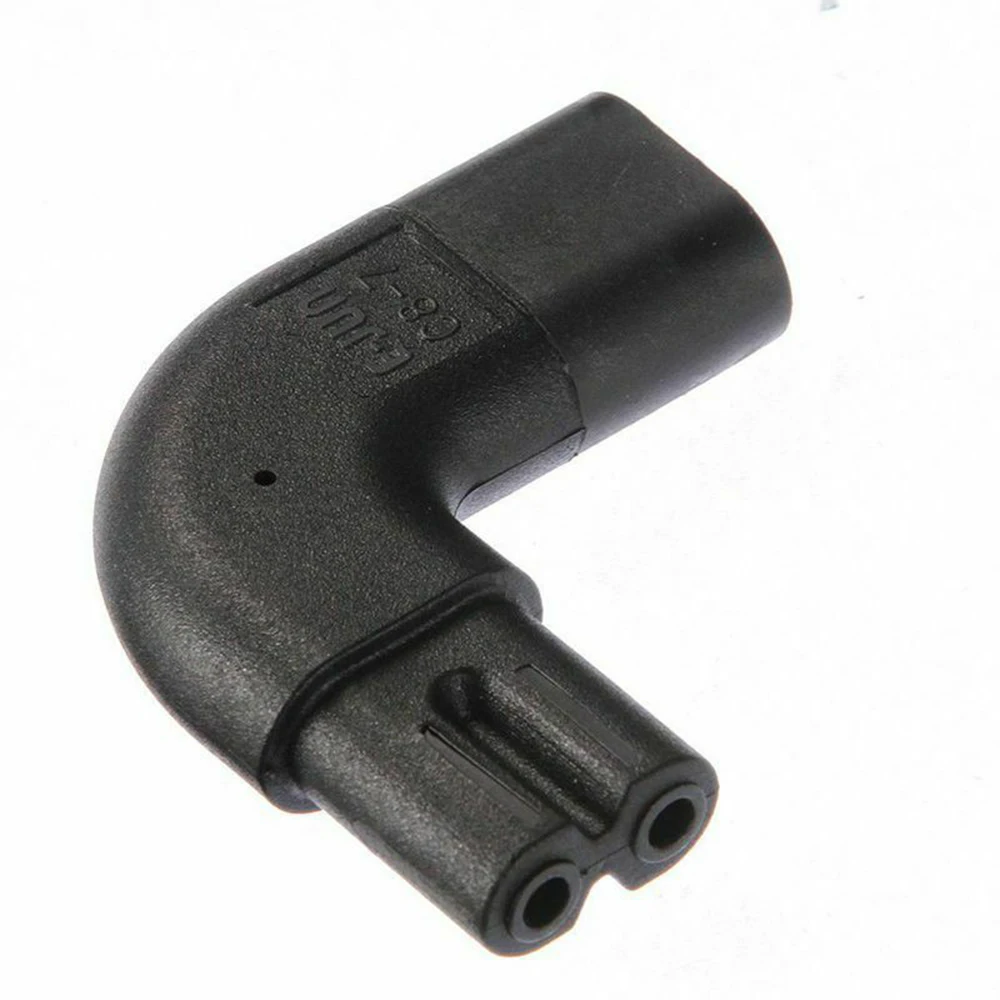 Высококачественный адаптер питания IEC 320 C8 папа-мама C7 под углом 90 градусов |