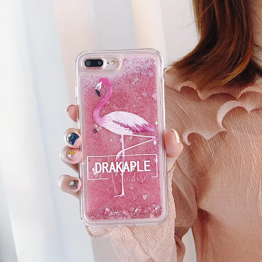 Floral Unicorn Flamingo Glitter Water Liquid Phone Case for Huawei NOVA 2i 3E 3i 4 4E 5 5i 6 SE 7 7i Pro Plus Lite Soft Cover | Мобильные