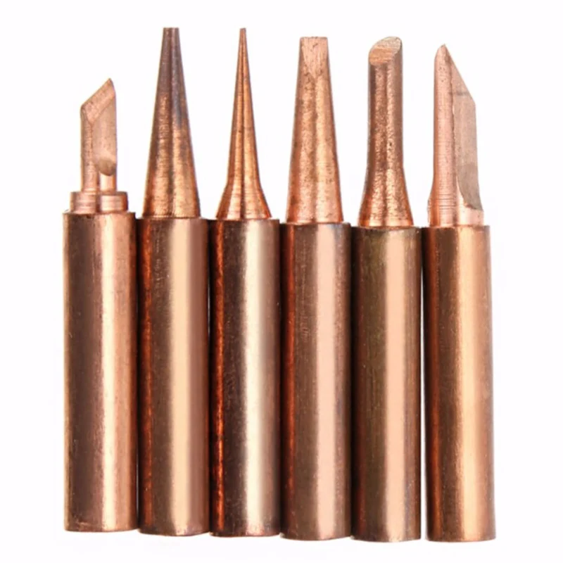 

5PCS/10PCS Soldering Iron Pure Copper 900M Soldering Iron Head Set Inside Hot Bare Copper Electric Soldering Iron Tip
