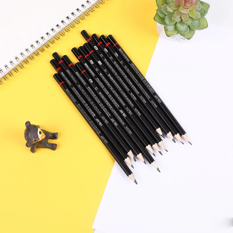 Набор профессиональных карандашей для рисования 2H-8B ластик подарок подставка