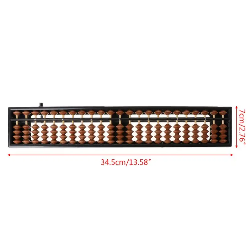 

Portable Chinese 23 Digits Column Abacus Arithmetic Soroban Calculating Counting Math Learning Tool for Children